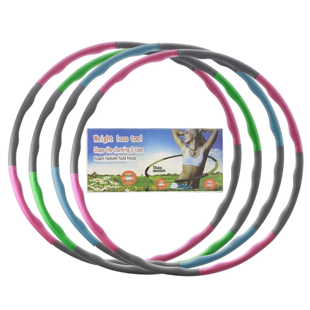 

Amazon Hot Sale High Quality Detachable Adjustable Hoop Hula with Operation Manual Exercise Hoop for Adults, As the pics show