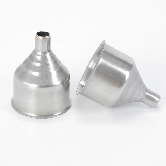 

Smaller perfume filling purpose silver small mini stainless steel metal oil funnel
