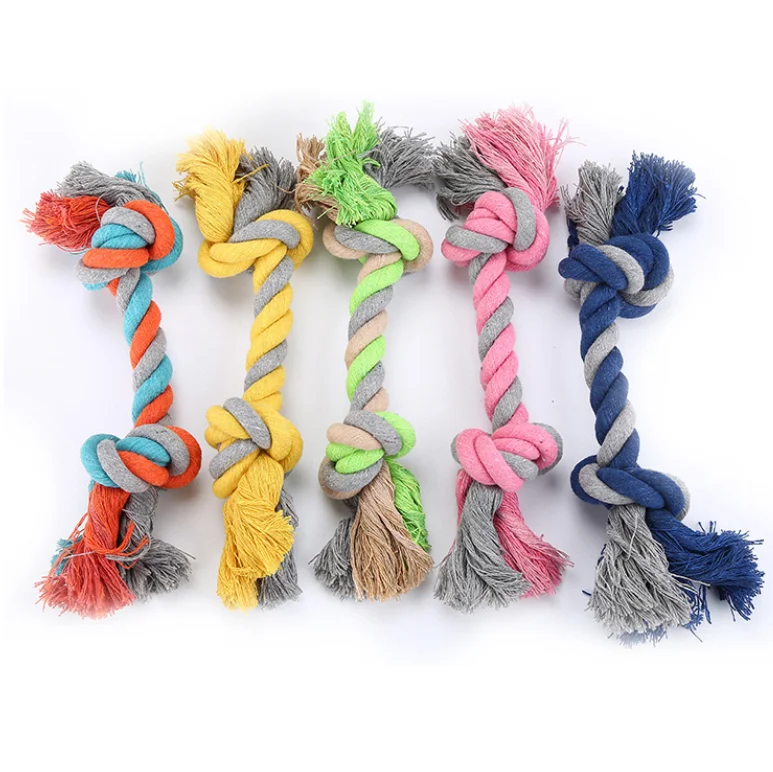 

Cotton Puppy Teething Rope Toys Dog Chew Toys for Aggressive Chewers Tug of War Rope