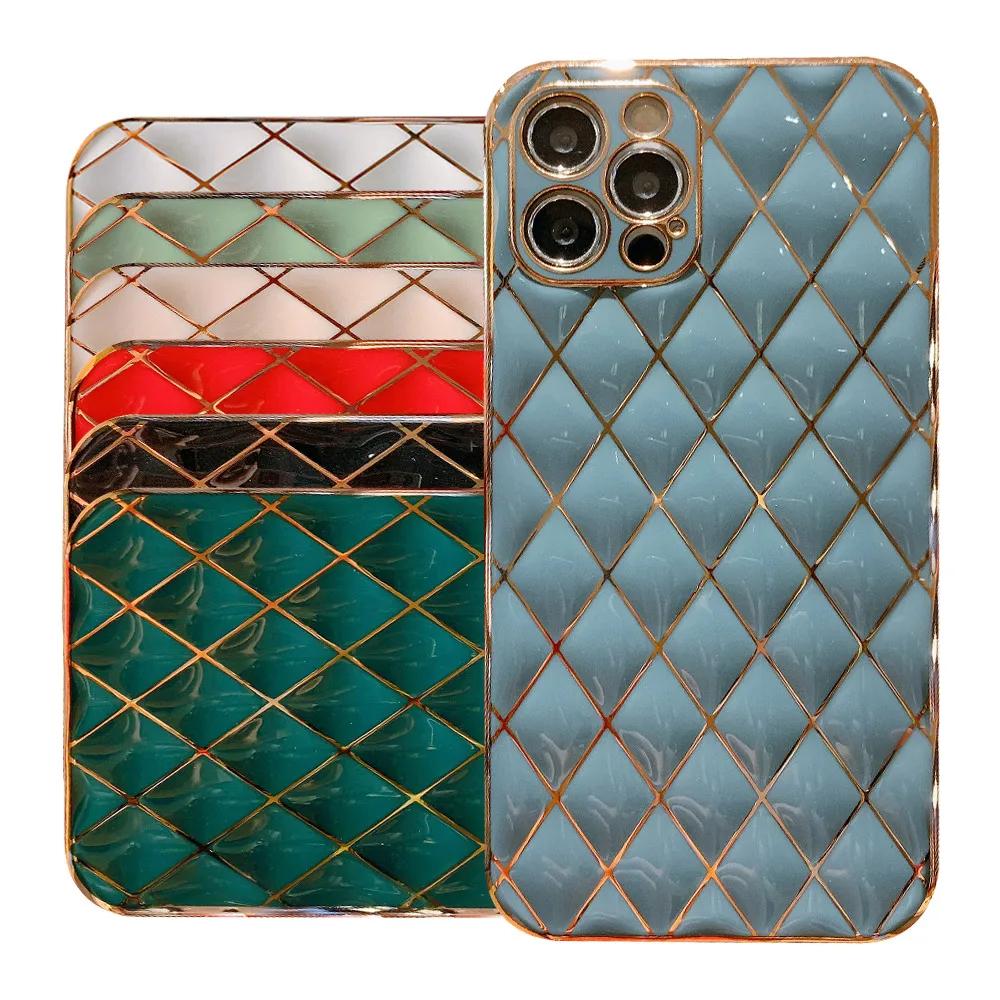 

Girls All inclusive Lens protection Back shell covers gold accesories case luxury design phone cover for iphone 12, Multicolor