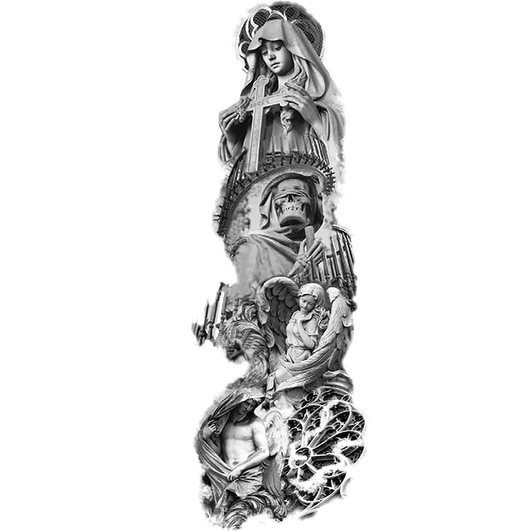

2021 new Eco multi-size Full Sleeve arm tattoos for men, Cmyk