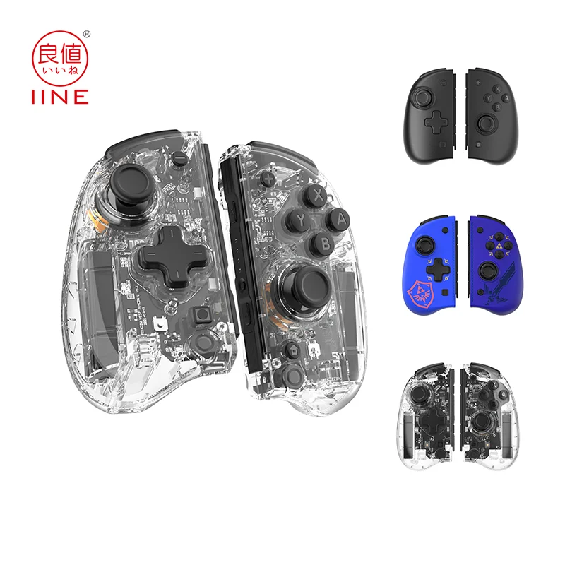 

IINE for Nintendo Switch Joycons Controller Grip with Auto Fire Mapping transparent Joystick gamepad for N-Switch Oled console