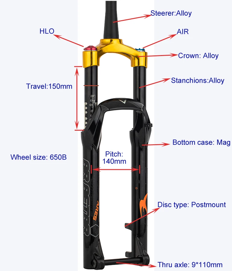 Details about   Bicycle Air Fork Supension Rebound 26“Bike Cycling Oil/Spring Front Fork US W6C1 