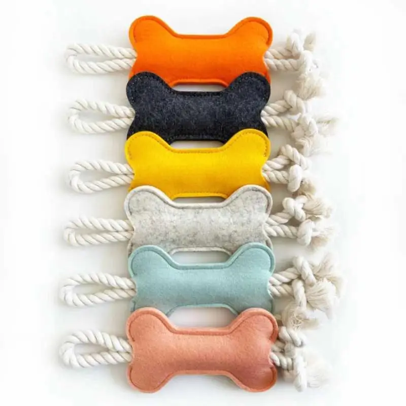 

Free Sample Felt Dog Chew Felt Dog Bone Toy