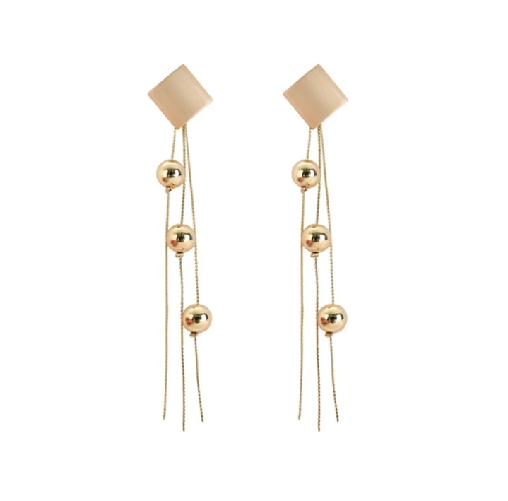 

S925 silver post metal long earrings new retro tassel earrings premium earrings