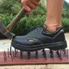 Wholesale CE Certificated Men Waterproof Non Slip Anti Vibration Steel Toe Cap Embossed Leather Industrial Safety Shoes