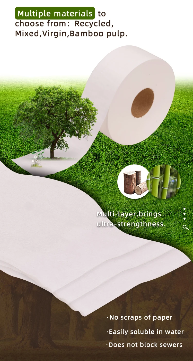 China Brand Supplier Disposable Soft Bulk 300m Hemp Toilet Paper