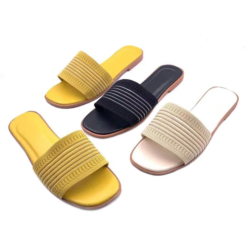 

Latest Design Fashion Summer Casual PU Flat Female Women Flats Slides Slippers, Black,pink,white....