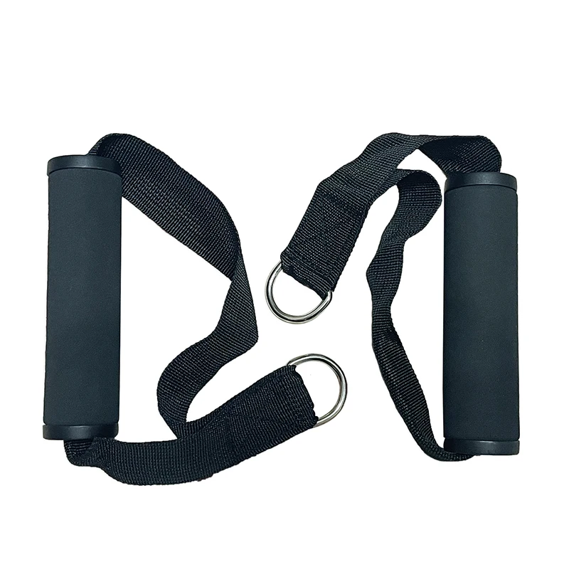 

Upgrade Resistance Band Handle Replacement Exercise Straps D Rings Foam Pull Handles, Black