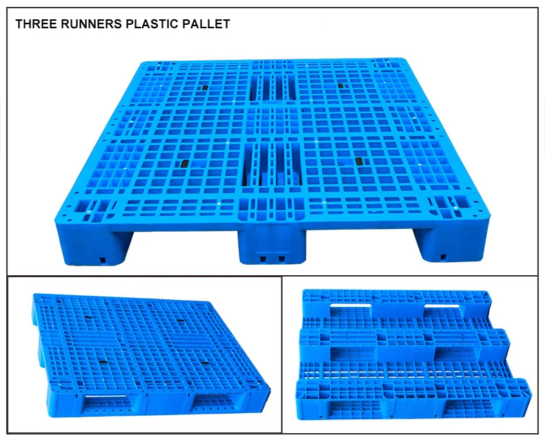 
HDPE steel reinforced 4 way warehouse food grade heavy duty racking plastic pallet 