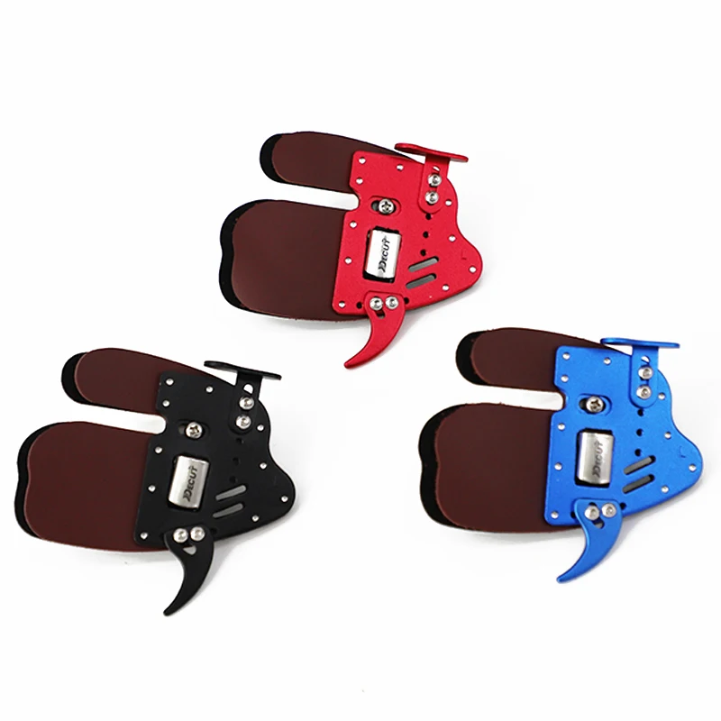 

DECUT HOCKII Black Blue red Left and Right Hand Archery Finger Tab, 3 colors