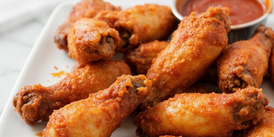 Final presentation of gourmet habanero chicken wings