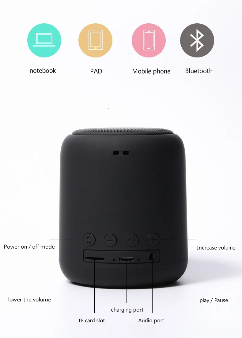 Small Steel Cannon Bluetooth Speaker Outdoor Waterproof Mini Subwoofer Sports Small Speaker - ANKUX.COM