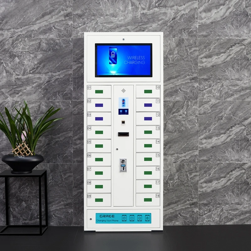 
18 Bay cell phone charging locker charging kiosk charging station 