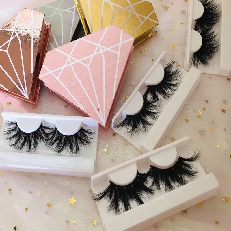 

Free Sample Customized fake eye lashes Wholesale Fluffy Bulk 3d Mink Eyelashes Natrual Full Strip Lashes