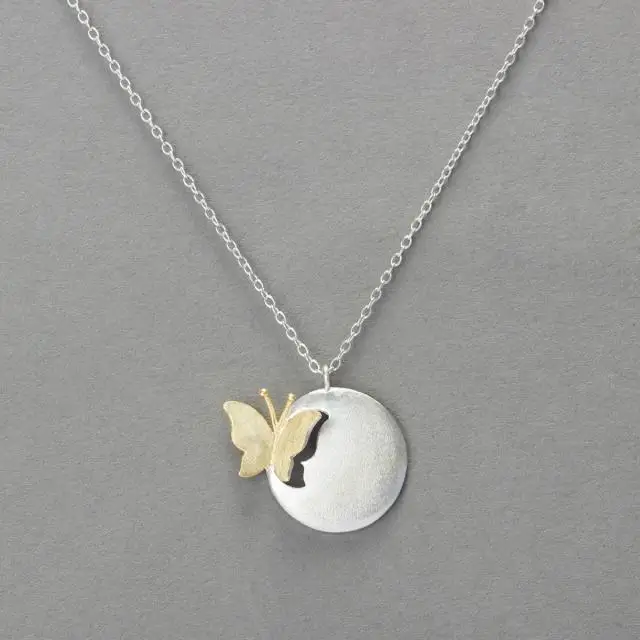 Wholesale New Fashion Jewelry Chain 925 Silver Butterfly Necklace for Women