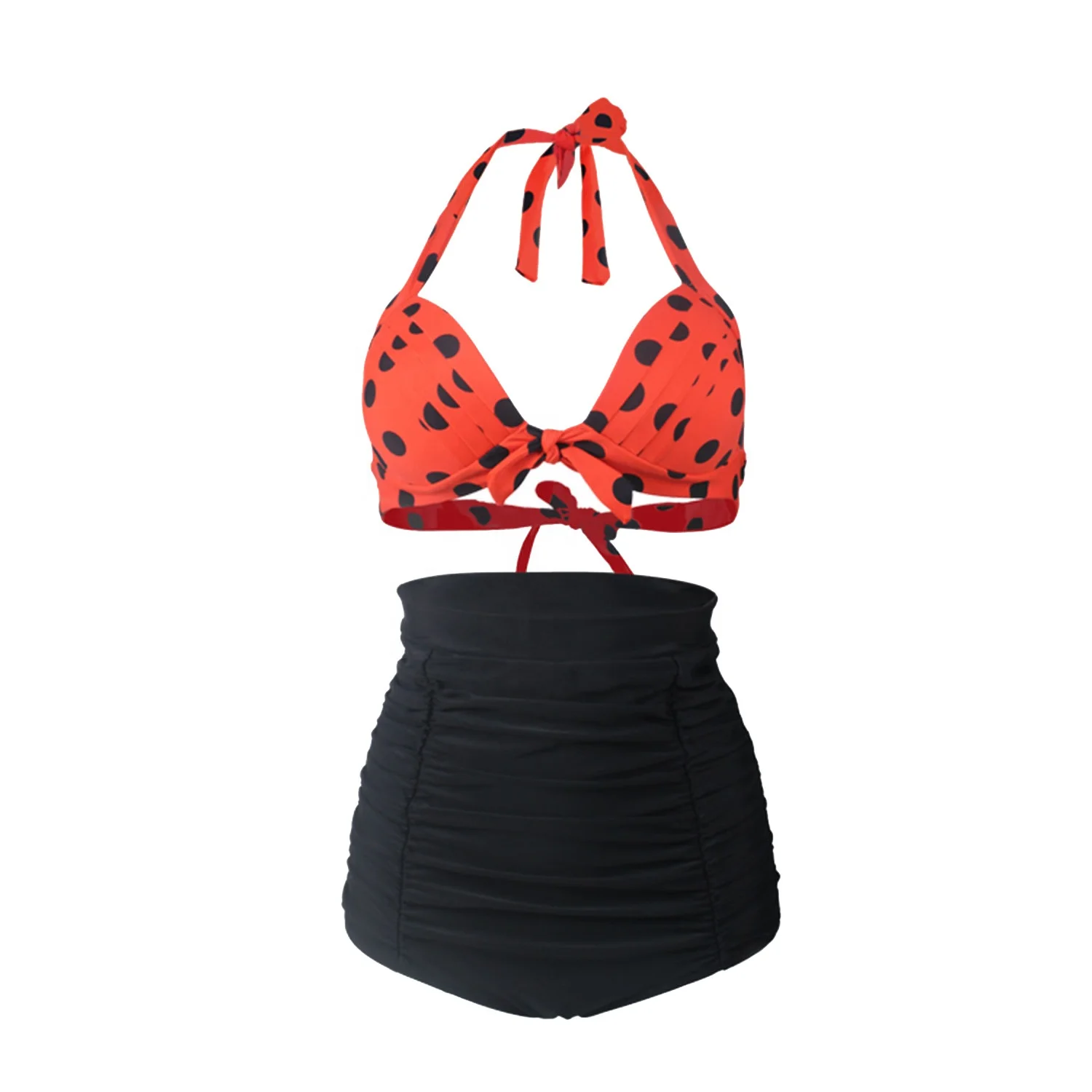 

DLL Hot sale cover up beachwear plus size Skull print hollow out women two piece swimwear with high waist sexy swimwear 2021
