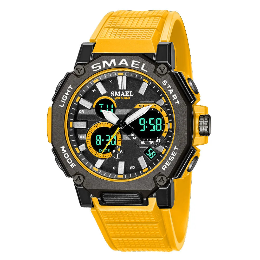 

SMAEL new fashion original wrist watches men digital blue strap 8047 men waterproof watch, 8 colors