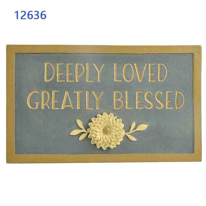 Window Display Props DEEPLY LOVED & Flower Plaque Decoration Statues Gifts & Crafts