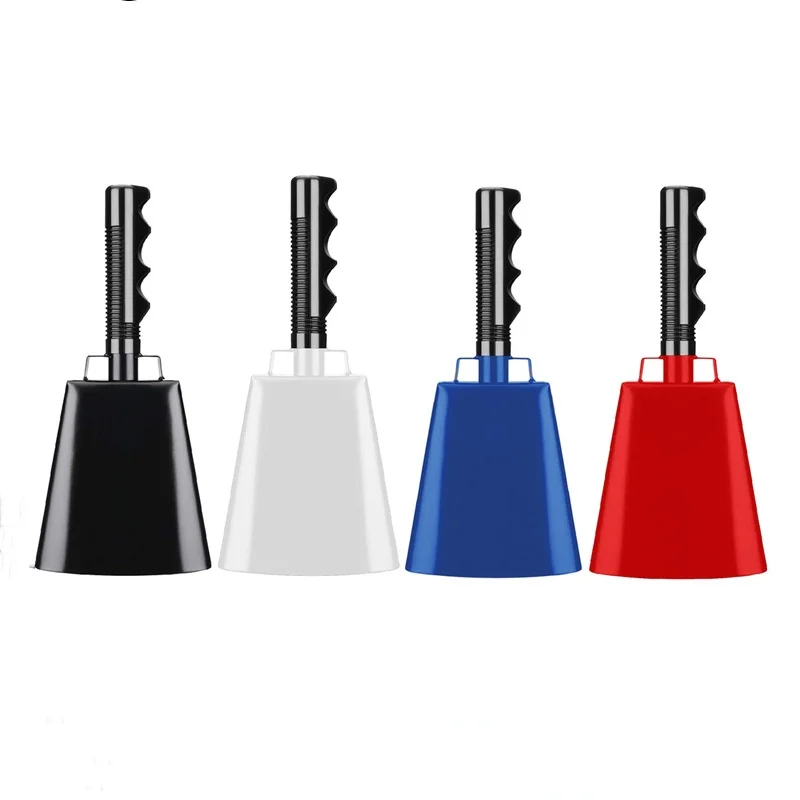 Factory Stock Ranch Sports Event Soccer Game Party Cheering with Handle Cowbell Hand Rattle Cheering Bells