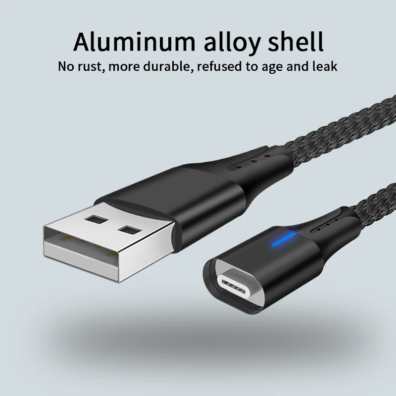 Wholesale 3 in 1 Micro USB Cable 3A Type C Fast Cable Magnetic Charging Cable for iPhone Charger Data Line - ANKUX.COM