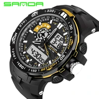 

New Sanda 737 Fashion Wristwatch Sport Waterproof 30M Dive Quartz Digital Analog Led Clock Luxury Brand Military Men Watch