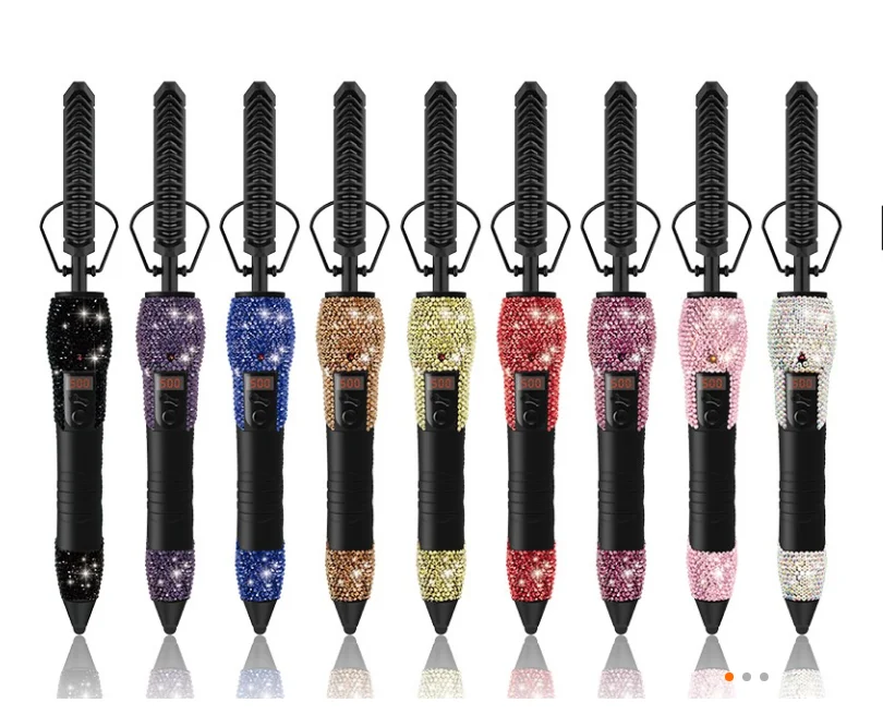 

500F degree high heat hot hair comb professional hair styling tools bling ceramic pressing hair comb, Pink,black,silver,gold or custom