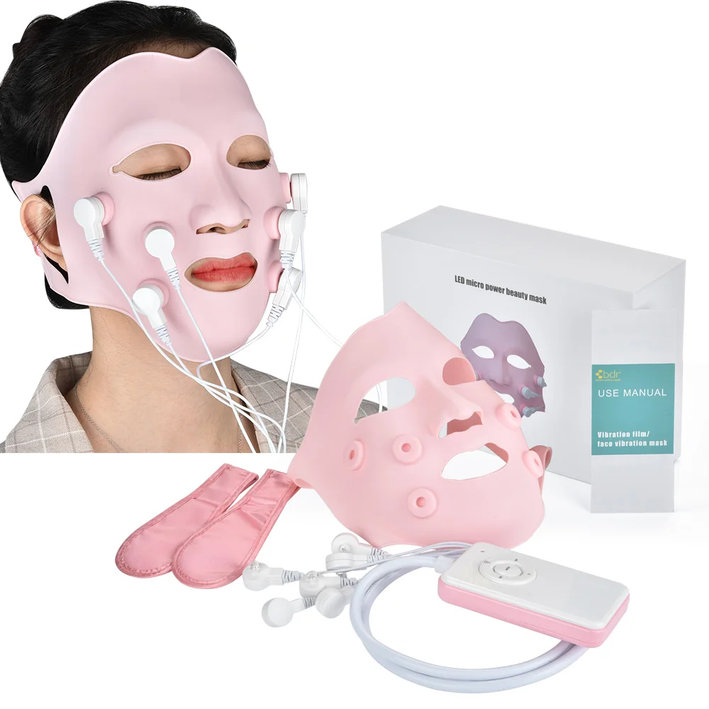 

Electric EMS Vibration Beauty Massager Facial SPA Face Mask Chin Cheek Lift Up Slimming Machine Anti-wrinkle Magnet Massage Mask, White