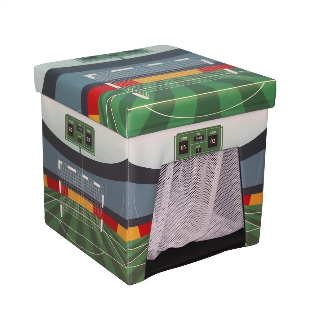 Multifunction Storage Toy Box For Kids Football Storage Seat Ottoman