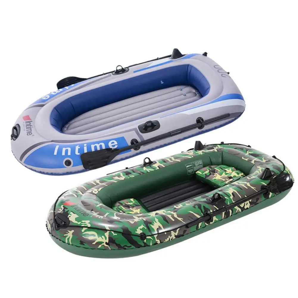 

2 To 3 Person PVC Inflatable Rowing Boat Fishing Kayak Canoe Drifting Raft Dinghy Hovercraft With Air Pump Rope Paddle