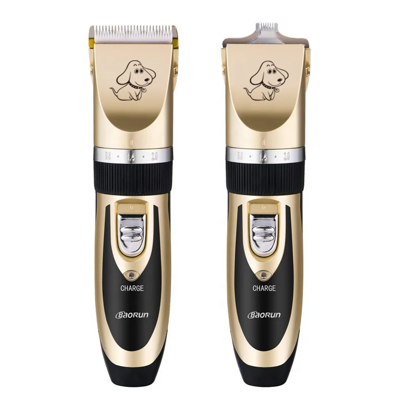 

110-240v Small Professional Cordless Low Noise Rechargeable Hair Dog Grooming Clippers Suitable For Cats Pets, Black+gold