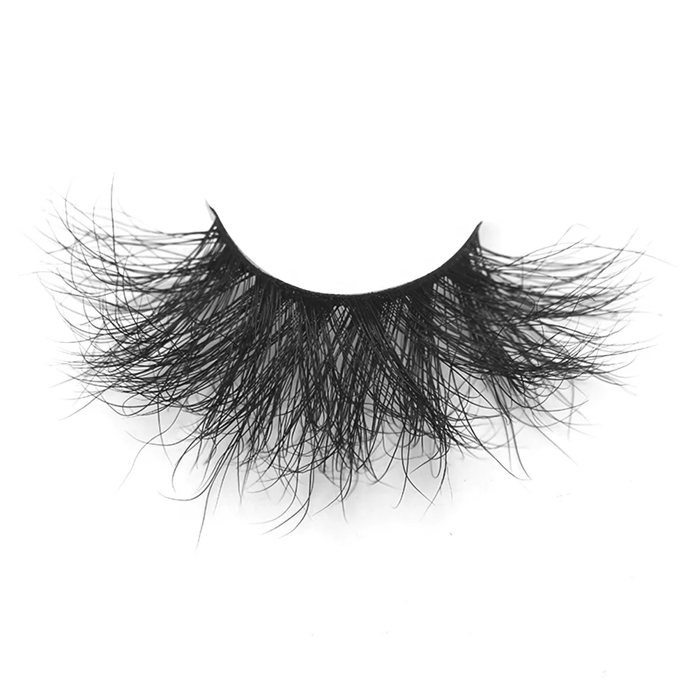 

DL002 Bameier Long 25mm Mink Fur Eyelashes with Custom Package, Natural black
