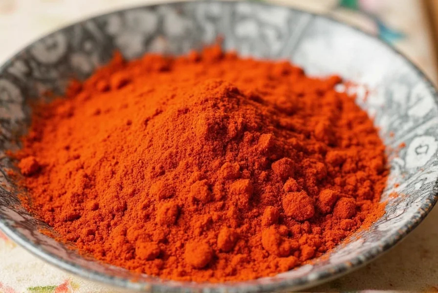 Different varieties of lal mirch powder showing color variations from deep red to orange
