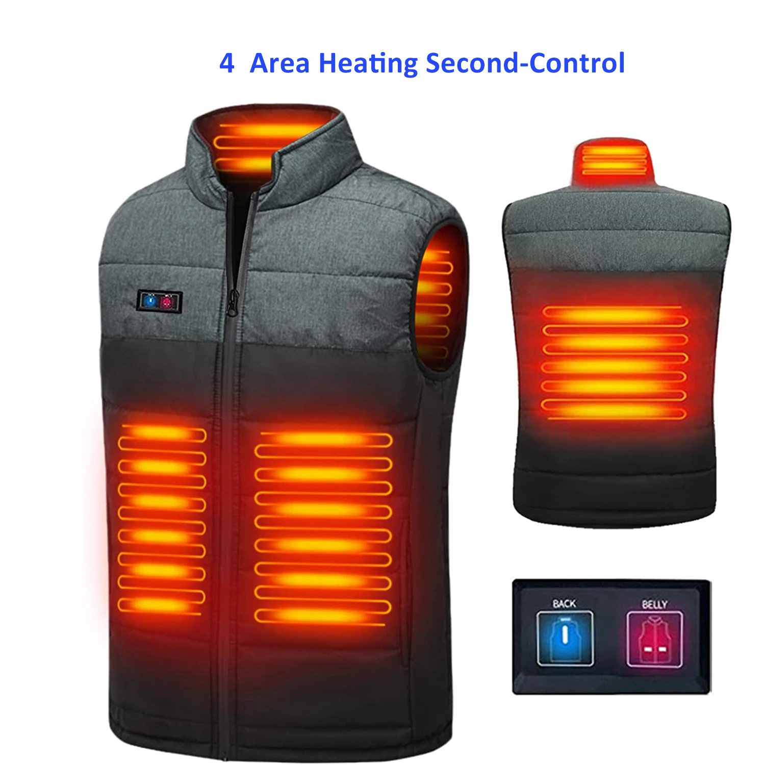 

CE RoHS FCC PSE 2021 New Arrival Utility Electric 3.7V USB Charging Heating Vest Jacket Waistcoat