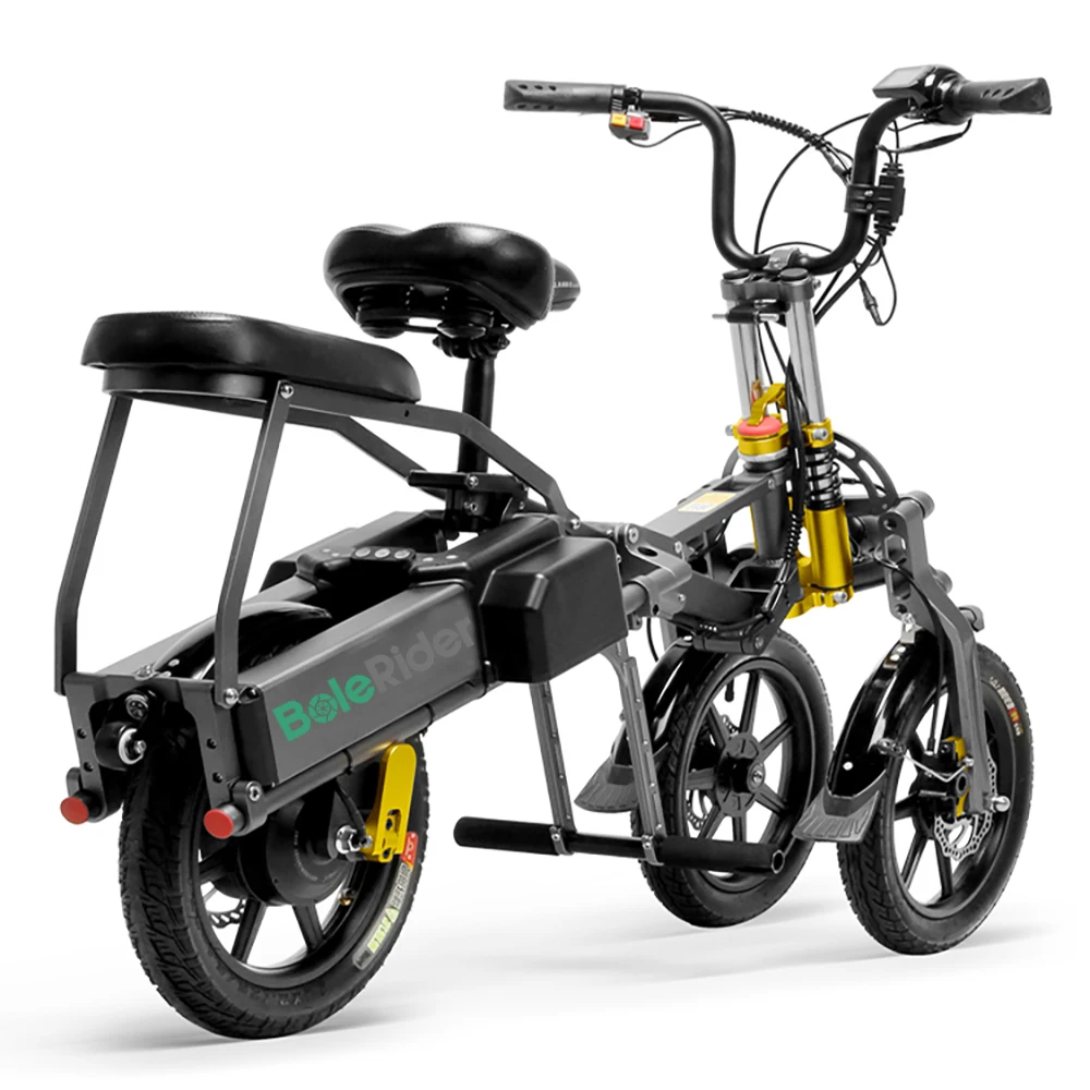 

Dual battery 500w 48v foldable e-scooter 3 wheel bikes electric for adults