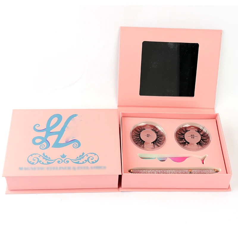 

Top sale Dec 3 pairs lash case eyelash book with tweezers 3d 25mm 30mm mink eyelashes 20 mm mink eyelashes vendor, Natural black
