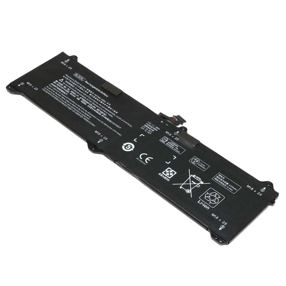 

7.4V 33Wh Replacement Battery Ol02Xl Laptop Battery For Hp Elitebook X2 1011 G1 Series 50334-2C1 750549-001 Hstnn-Db5Z Ol02033Xl, Black