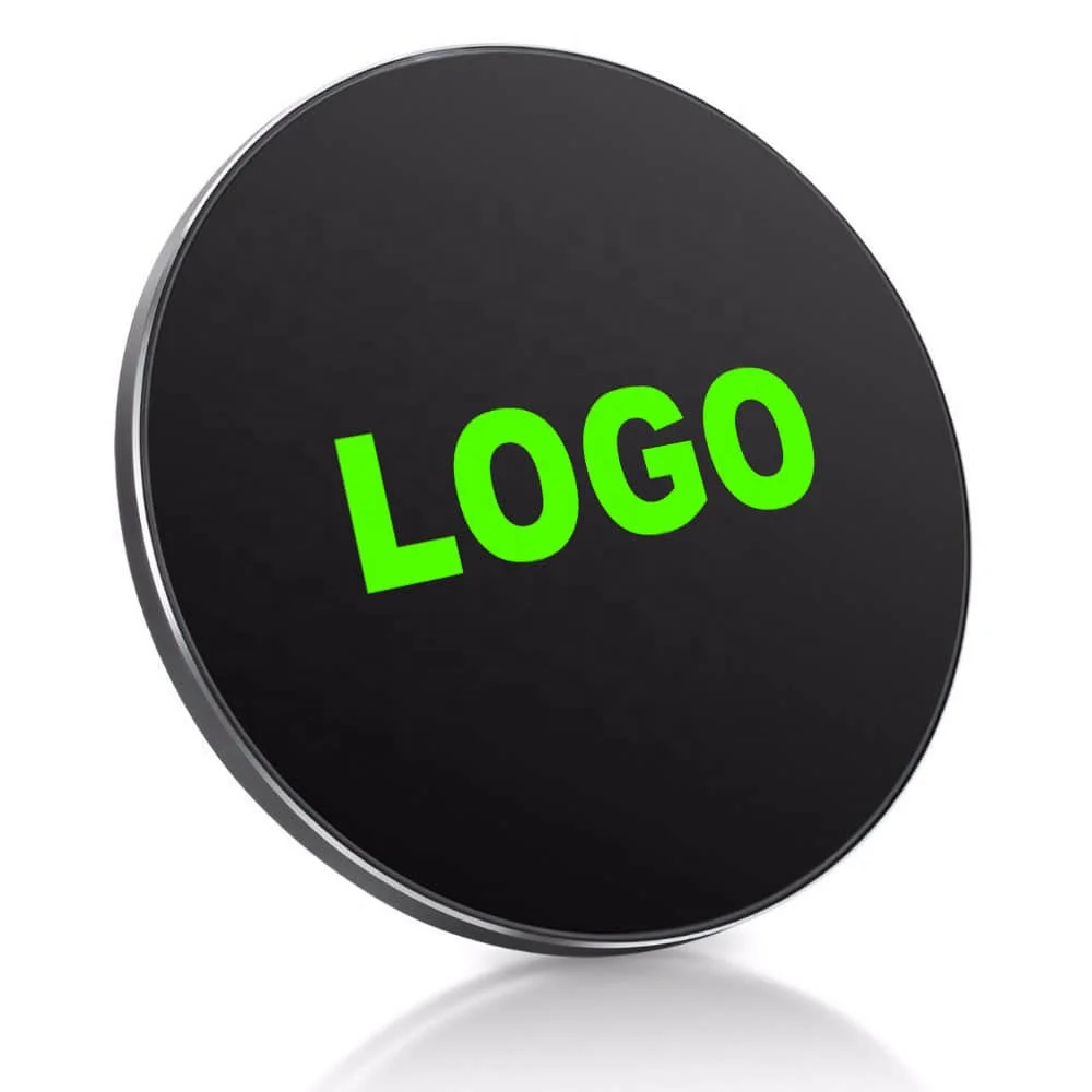 

Factory Wholesale LED Wireless Charger Custom LOGO Design 15W 10W 7.5W 5W Qi Fast Wireless Charger for iPhone Samsung, Black / white