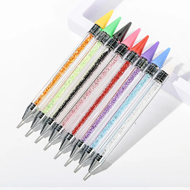 

Multi Function Nail Polish Painted Dotting Pen Manicure Wax Point Drill Double Head DIY Crayon Pen, 8 color