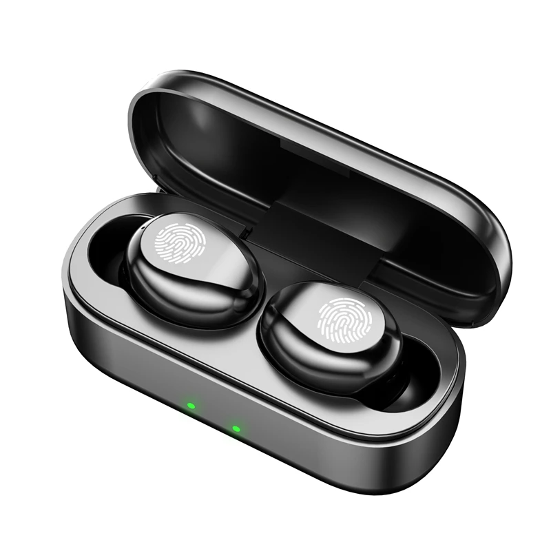 

2022 Binaural Colorful Lights Fingerprint Touch With 300mAh Charging Bay V5.2 S9 Mini Pocket Tws In Ear Earbuds, Black white