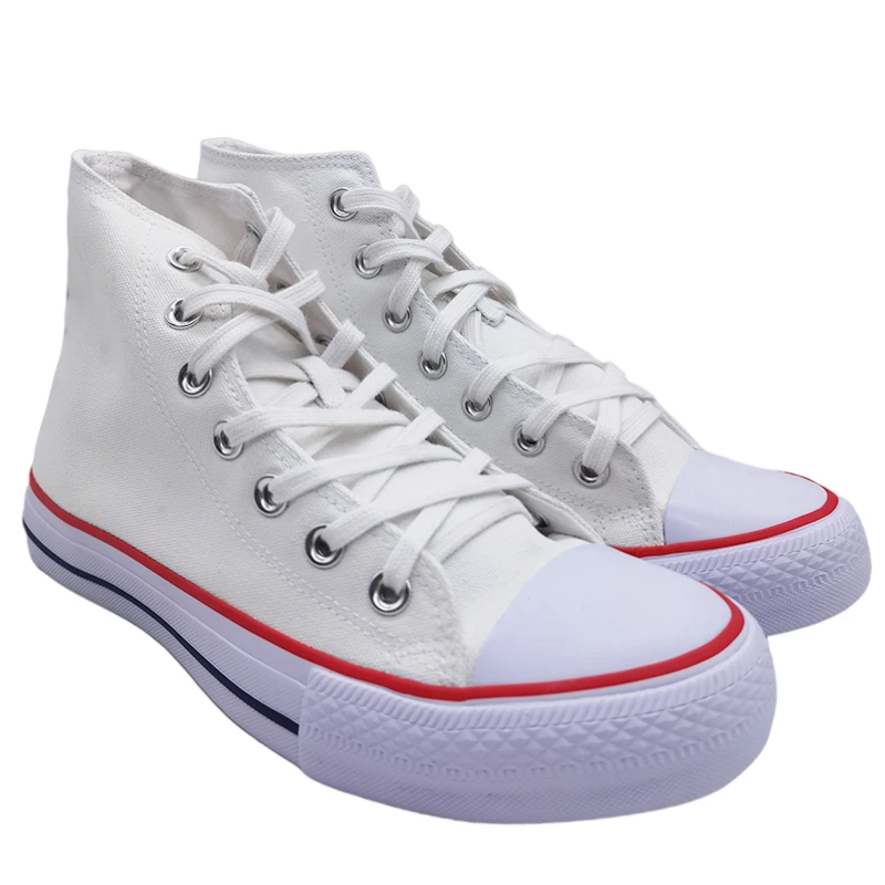 

Wholesale new model white customized original canvas shoes lace up vulcanized flat casual sneakers men canvas shoes, As picture or as customer require
