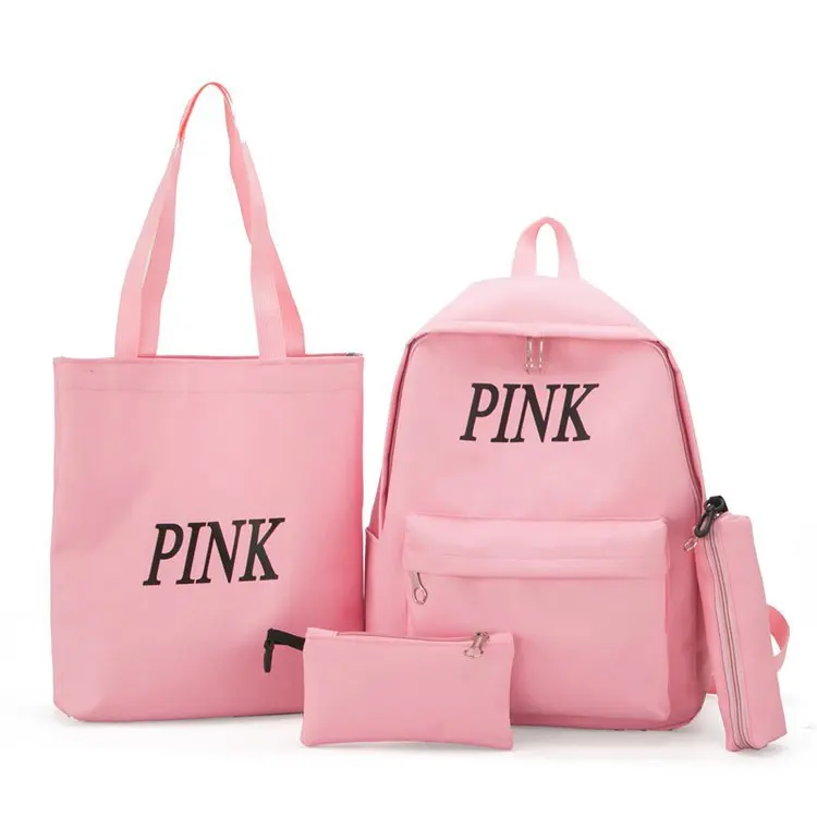 

SB081 Fashion Casual Teenage canvas School Bag for students backpacks school bags set for girls, 4 colors to choose,we can customized your color