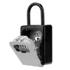 Combination Key Storage Lock Box, Portable Key Safe Box Door Wall Mount Outside Key Storage Lock Box