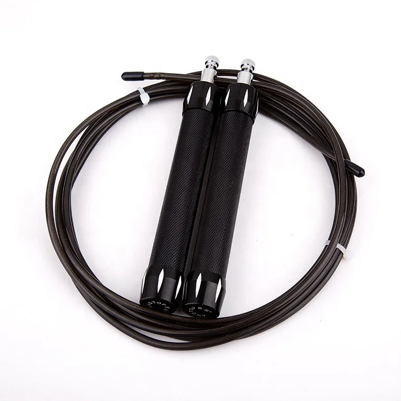 

Hot Sale Adjustable Fitness Speed Rope Eco-Friendly Jump Rope Skipping Ropes, Black