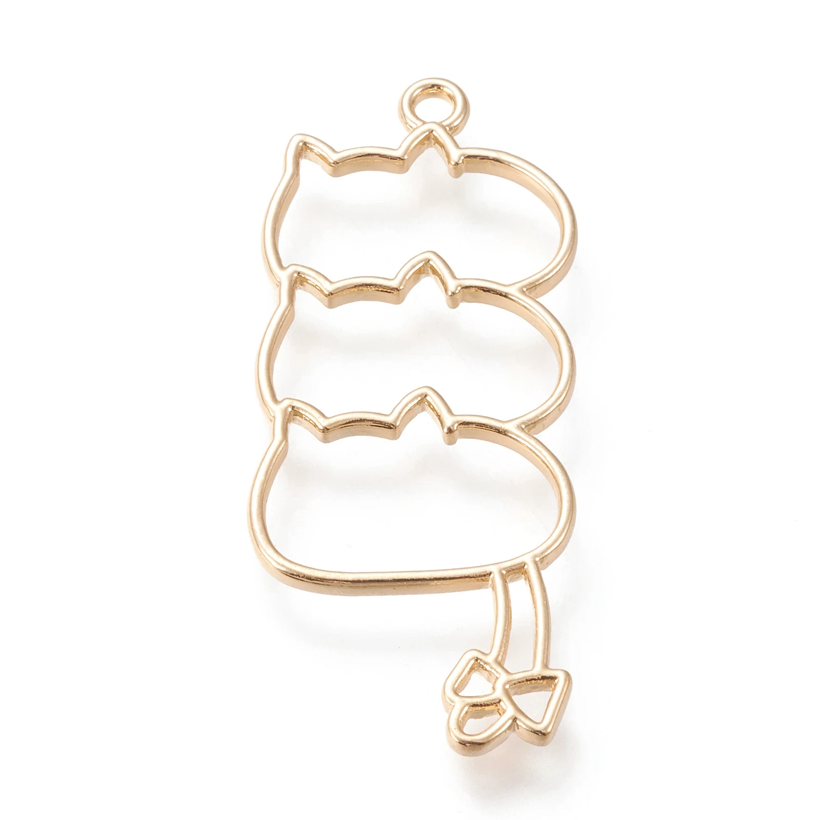 

PandaHall Dog Light Gold Alloy Open Back Bezel Pendants