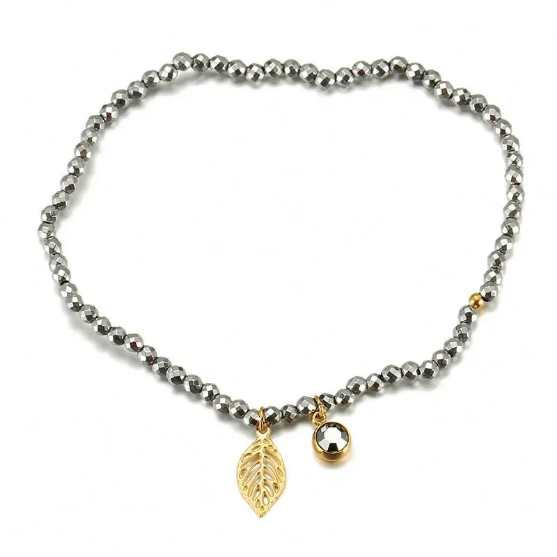 

Hot Sale 18K Gold Plating Elastic Beaded Bracelet 316L Stainless Steel Jewelry For Women