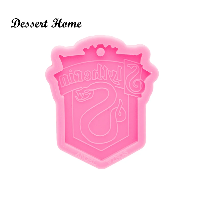 

DY0797 DIY Super Shiny Slytherin,Ravenclaw, Hufflepuff & Gryiffindor Silicone Mold for Keychain - Resin Craft epoxy Molds, Pink