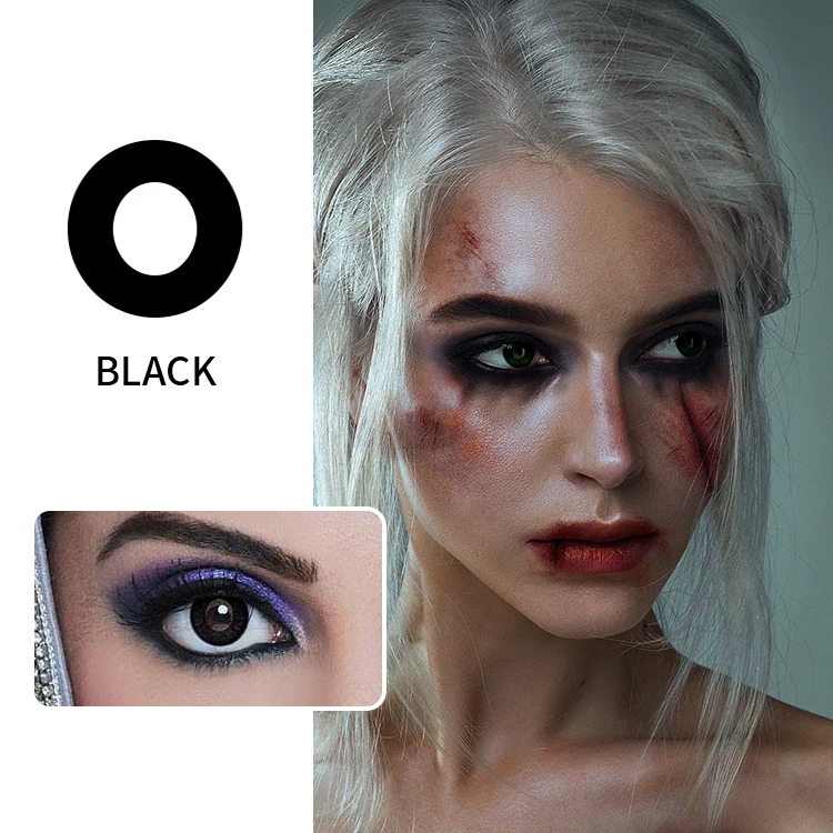 

Wholesale Cheap Soft Halloween Crazy Color Contact Lens 14.2MM Models Cat Eye Anime Cosplay Contact Lenses Eye Lenses