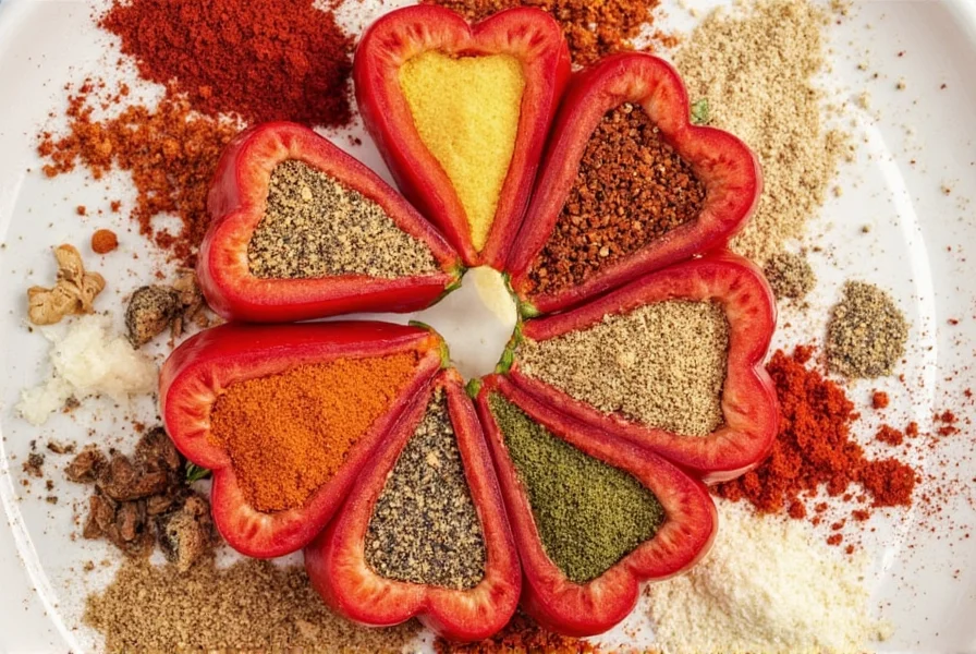 Comparing different spice brands on a countertop