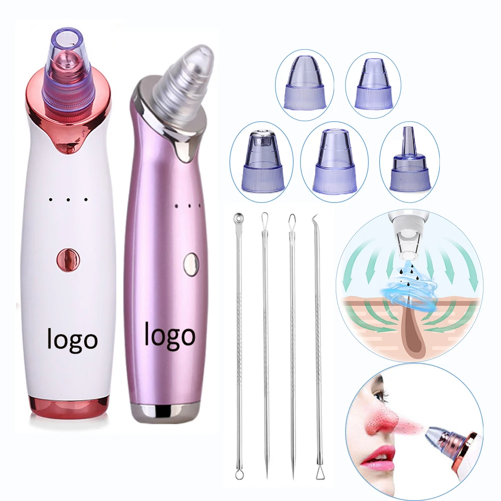 

high quality dropshipping private label nose pore cleaner facial mini silicon electric suction machine blackhead remover vacuum